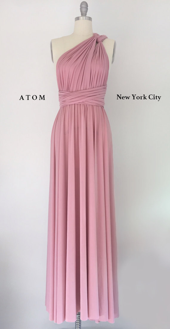 زفاف - Rose Pink LONG Floor Length Ball Gown Infinity Dress Convertible Formal Multiway Wrap Dress Bridesmaid Dress Party Evening Dress Wedding