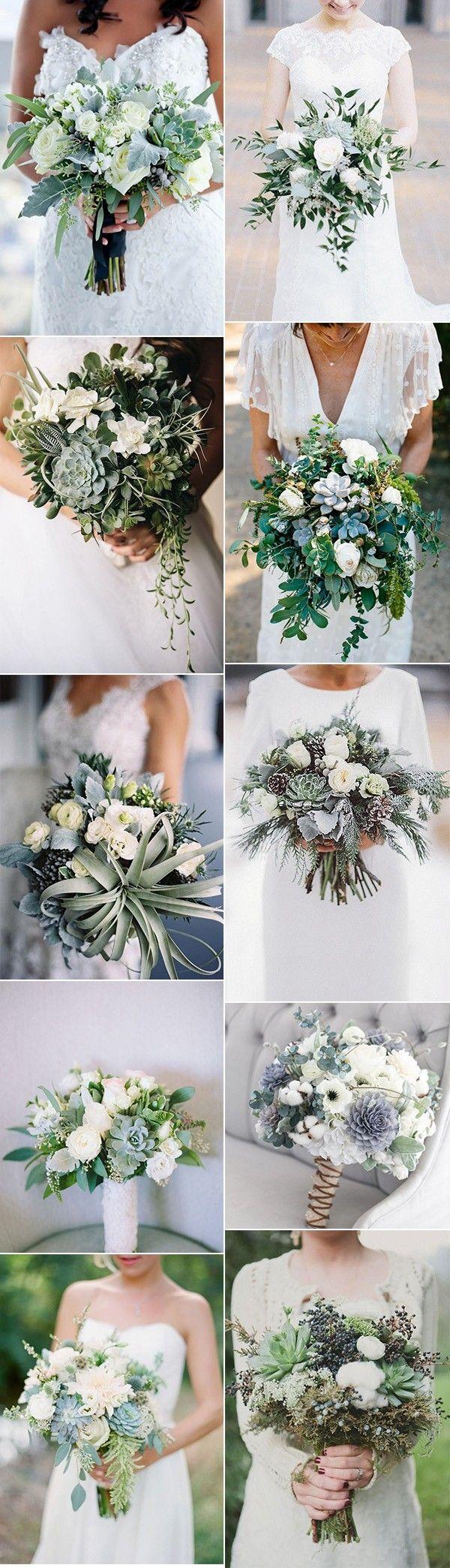 Mariage - 20 Trending Wedding Bouquet Ideas With Succulents