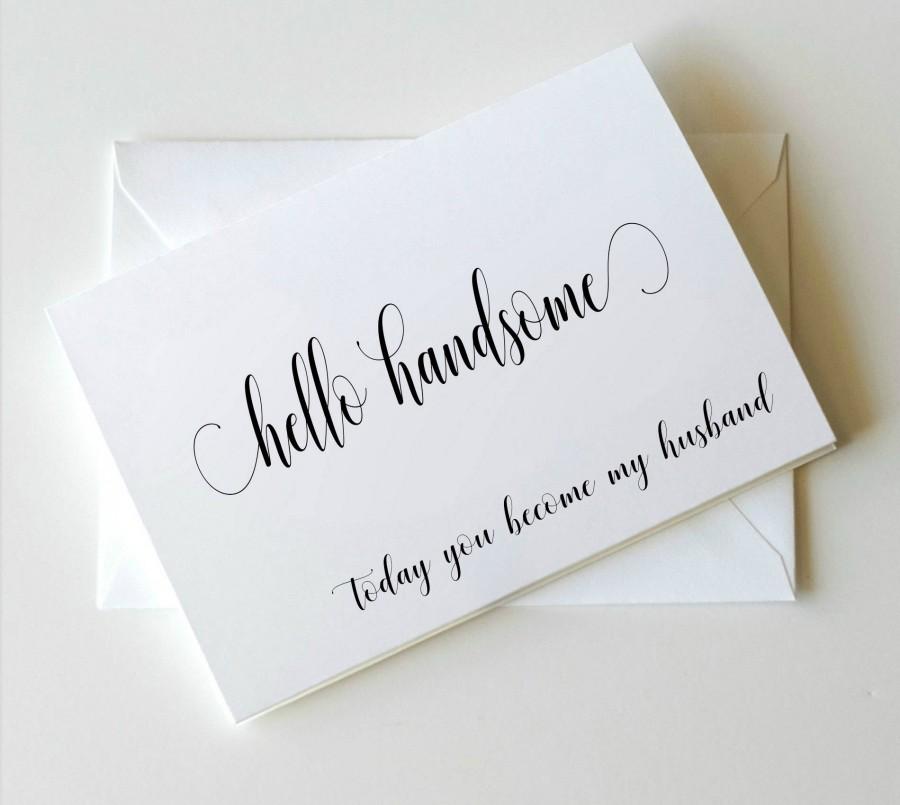 زفاف - To my Groom on our wedding day Card, To my Groom Card, Wedding Day Card Groom _ Simplicity Collection_ HON02