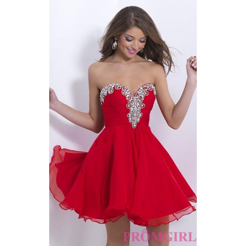 Свадьба - Short Strapless Sweetheart Blush Dress - Brand Prom Dresses