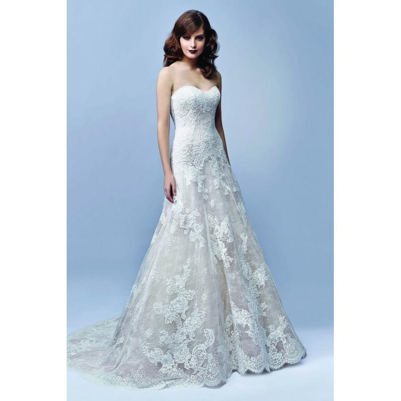 زفاف - Enzoani Joy by Blue by Enzoani - Coffee  Ivory Lace  Tulle V-Back Floor Sweetheart  Strapless A-Line Wedding Dresses - Bridesmaid Dress Online Shop