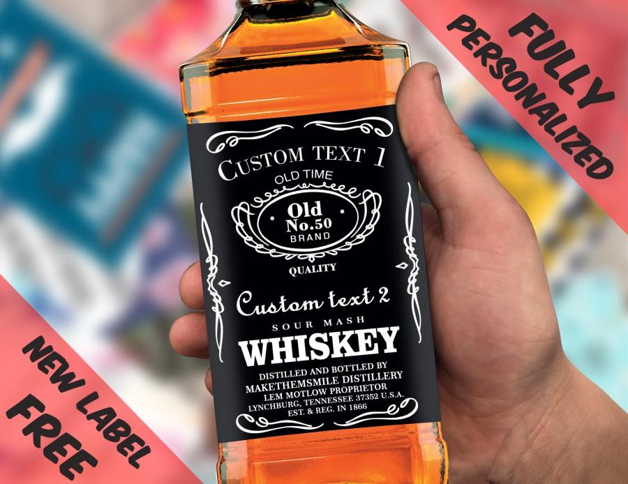 Mariage - Custom Label Personalised Custom Whiskey Label Liquor bottle label Personalised Bottle Bestman or Groomsman