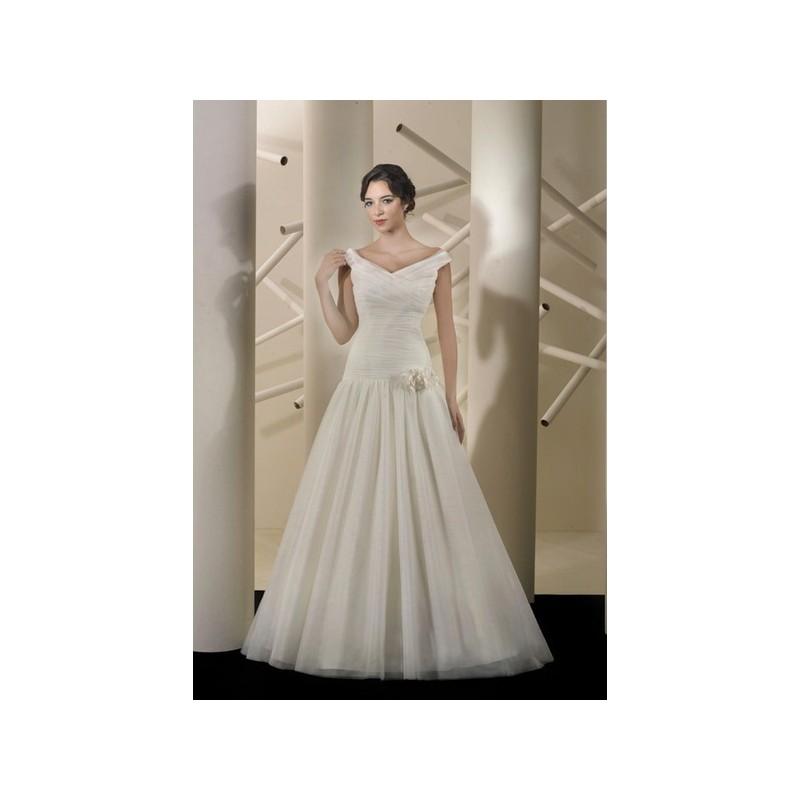 Свадьба - Vestido de novia de Gelen Modelo 3138 - 2014 Evasé Con mangas Vestido - Tienda nupcial con estilo del cordón