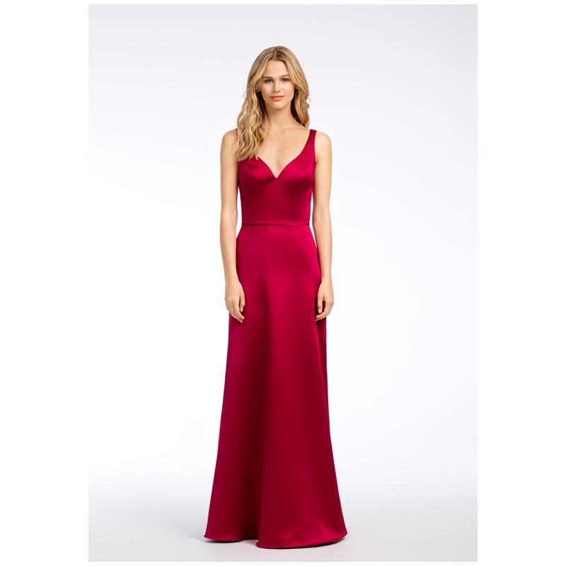 Hochzeit - Hayley Paige Occasions 5666 - A-Line V-Neck Satin Floor Natural - Formal Bridesmaid Dresses 2018