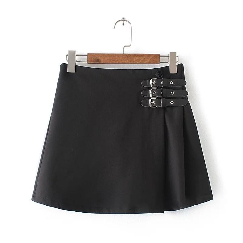 زفاف - Must-have Vogue Slimming A-line High Waisted Black Mini Dress Skirt - Lafannie Fashion Shop