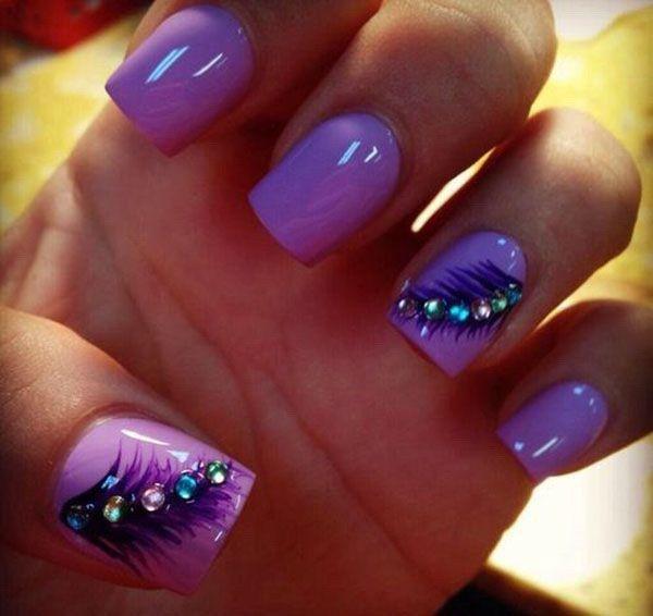 زفاف - 30  Chosen Purple Nail Art Designs