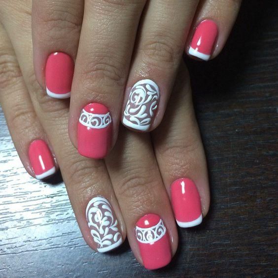 Wedding - Nail Art Stamp Template Floral Panda Geometry Rectangle Manicure