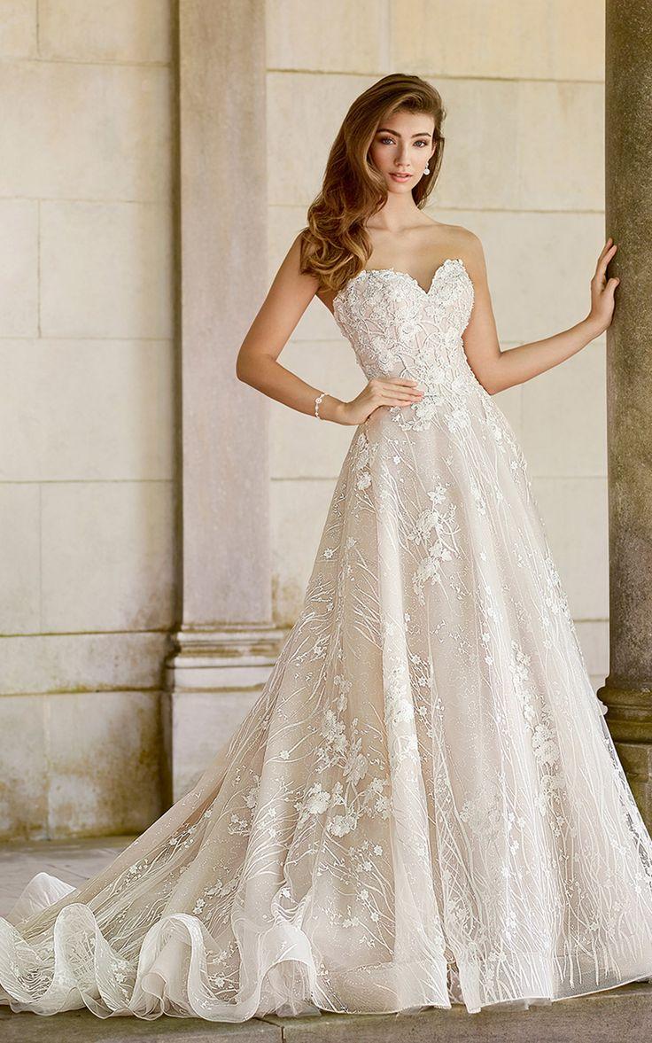 Hochzeit - Strapless Sweetheart Lace Wedding Gown - 118281 Coda