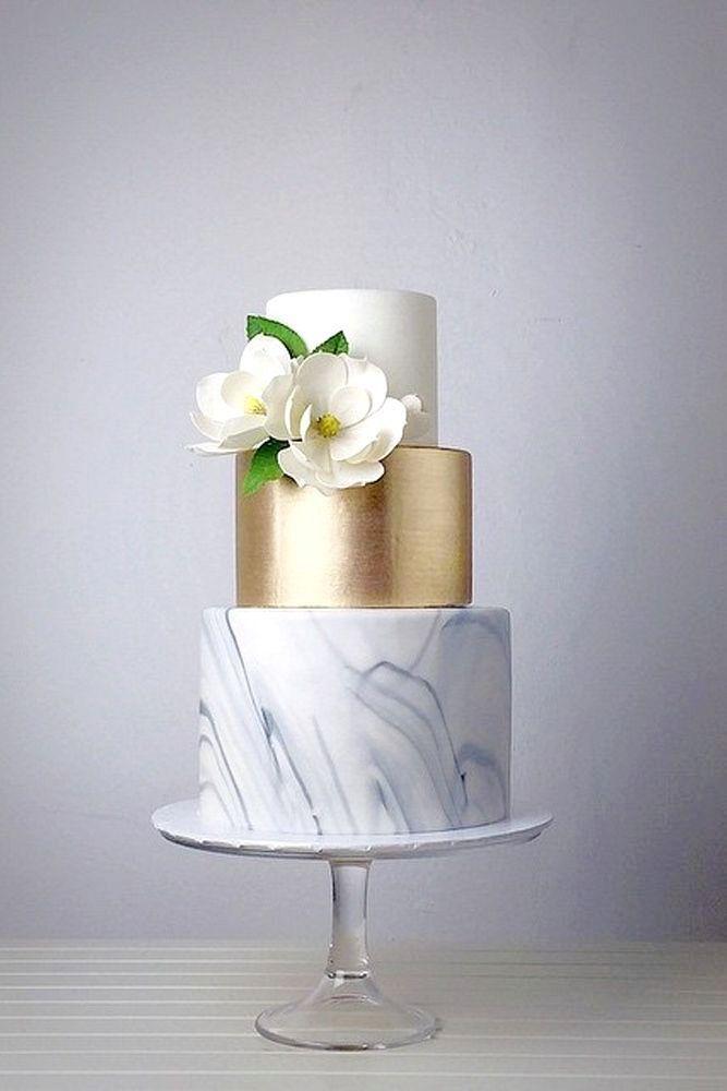 Wedding - 30  Beautiful Gold Wedding Cake Inspirations For Amazing Party
