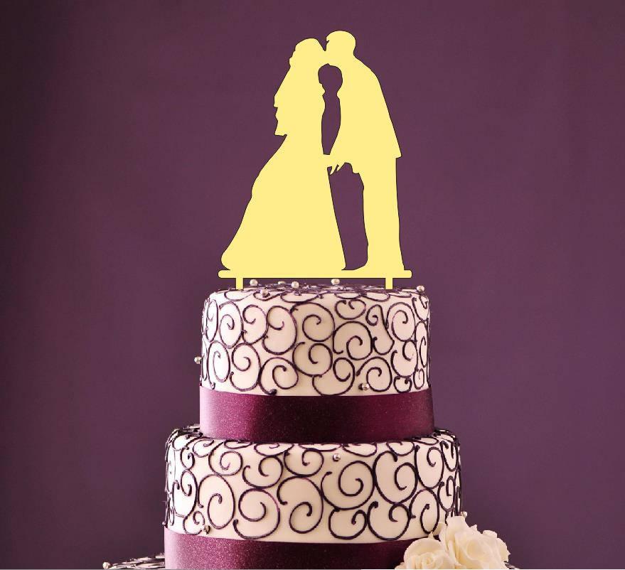 Hochzeit - Custom Cake Topper - Bride and groom, Gold Cake Topper, Wedding Gold Cake Topper, Cake toppers, Cake decoration, wedding decor