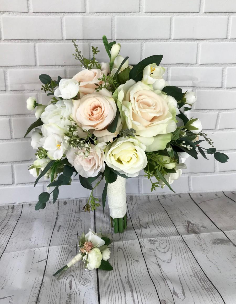 Hochzeit - Blush Wedding bouquet, Bridal bouquet,Blush wedding flowers,Boho bouquet,Bridal flowers,Eucalyptus bouquet,Wedding accessory,Silk bouquet
