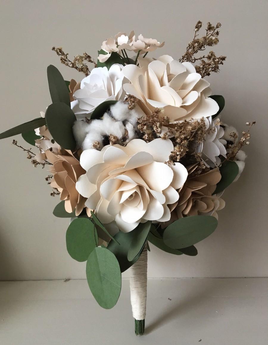 Mariage - Vintage Bloom Paper Flower Bouquet