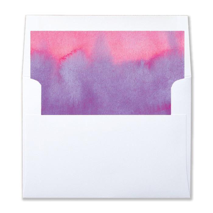 Hochzeit - "Rosie" Pink Purple Ombre Envelope Liners