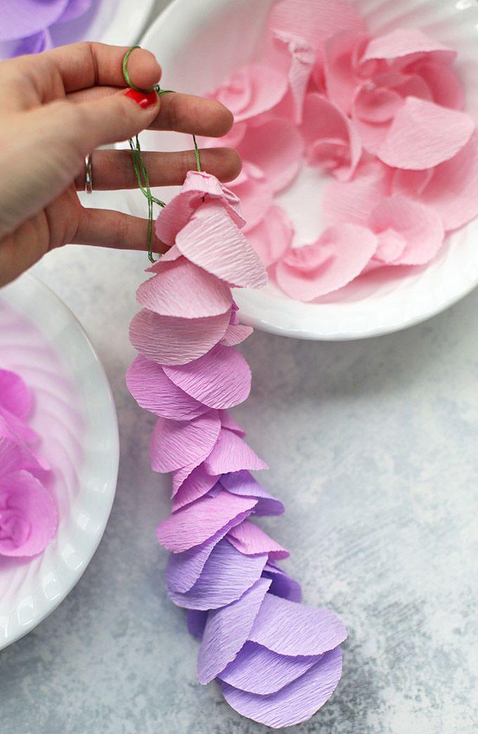 Mariage - How To Make Crepe Paper Wisteria