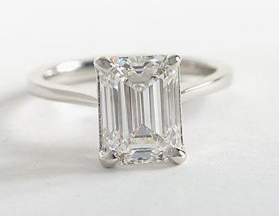 زفاف - A Flawless 6CT Emerald Cut Russian Lab Diamond Solitaire Engagement Ring