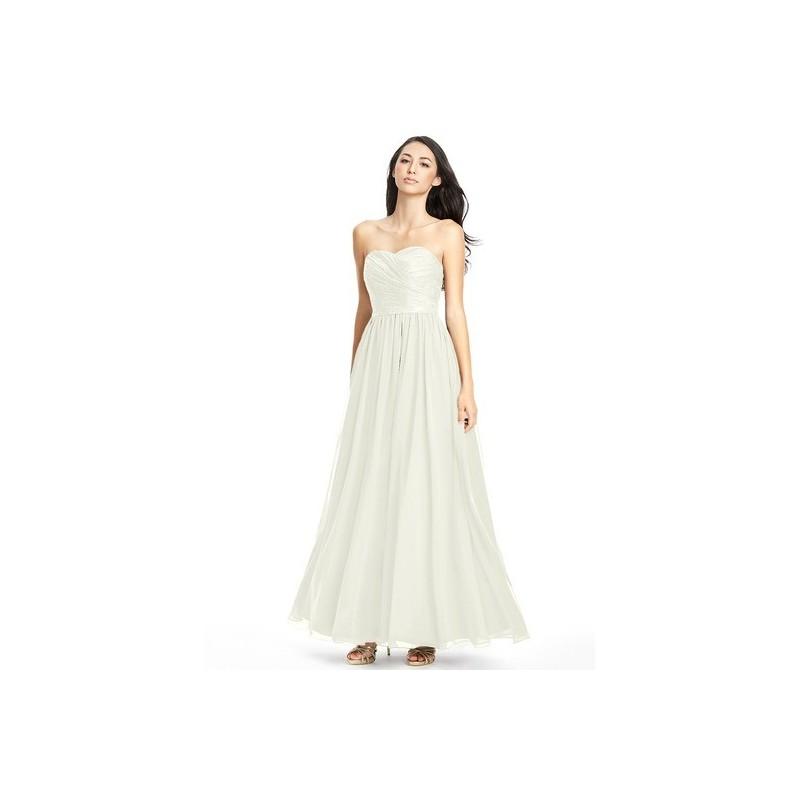 زفاف - Frost Azazie Lilou - Chiffon And Lace Back Zip Floor Length Sweetheart Dress - Charming Bridesmaids Store