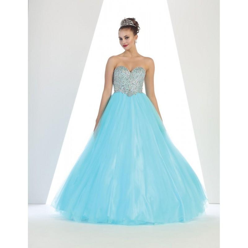 Mariage - May Queen - LK-70 Rhinestone Embellished Ballgown - Designer Party Dress & Formal Gown