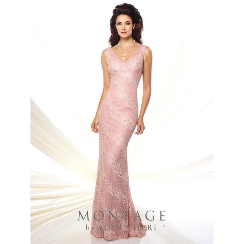 زفاف - Montage 116931 V Neck Fit and Flare Formal Gown - Brand Prom Dresses