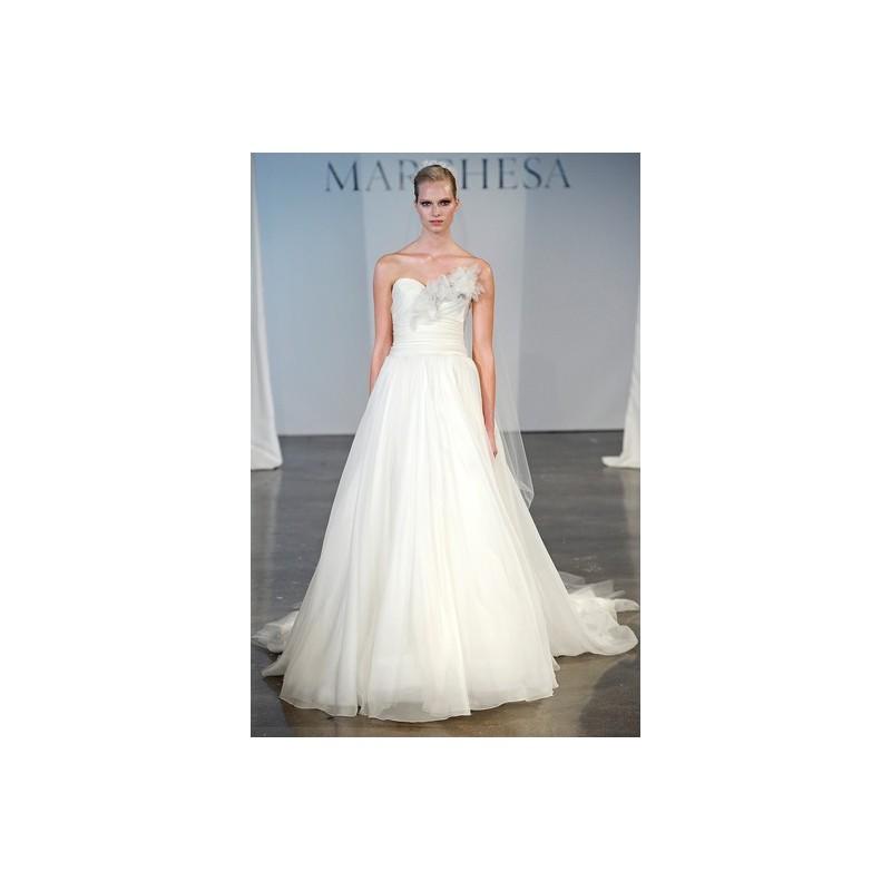 زفاف - Marchesa SP14 Dress 1 - Spring 2014 White Sweetheart Marchesa Ball Gown Full Length - Rolierosie One Wedding Store