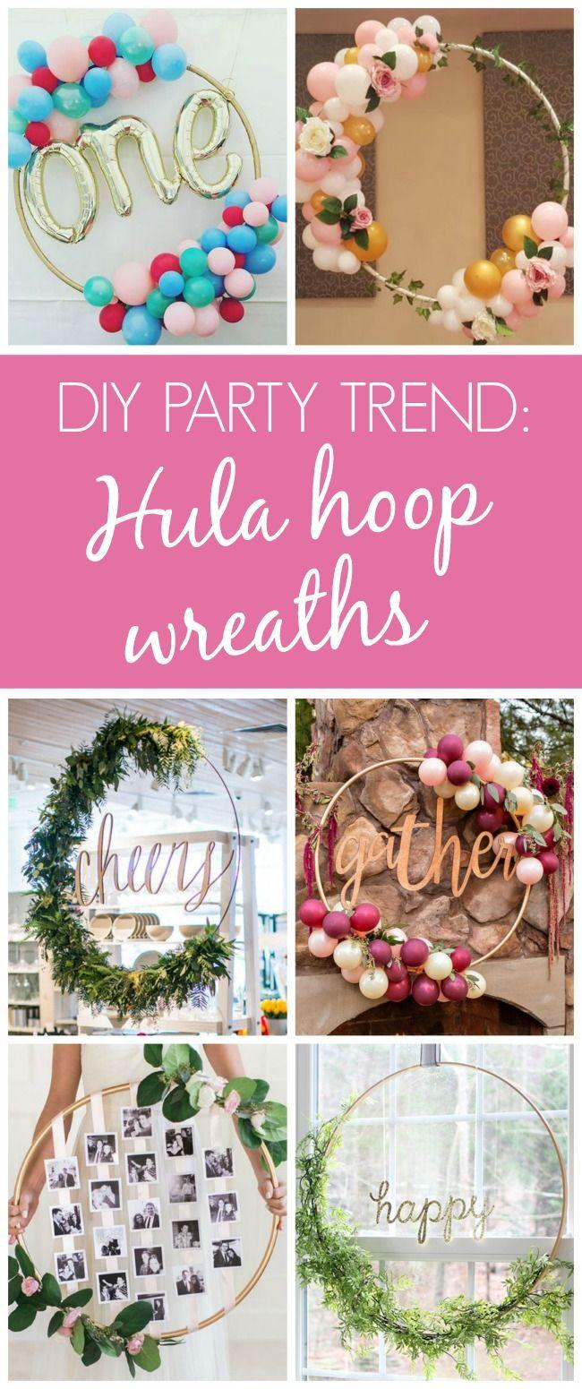Hochzeit - 13 Awesome DIY Hula Hoop Wreaths