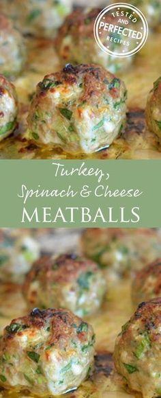 زفاف - Turkey, Spinach & Cheese Meatballs