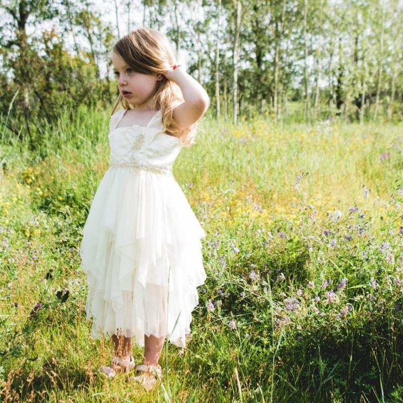 Mariage - upcycled clothing, ethical fashion, green wedding, flower girl dress . 3 - 4 years - Hand-made Beautiful Dresses