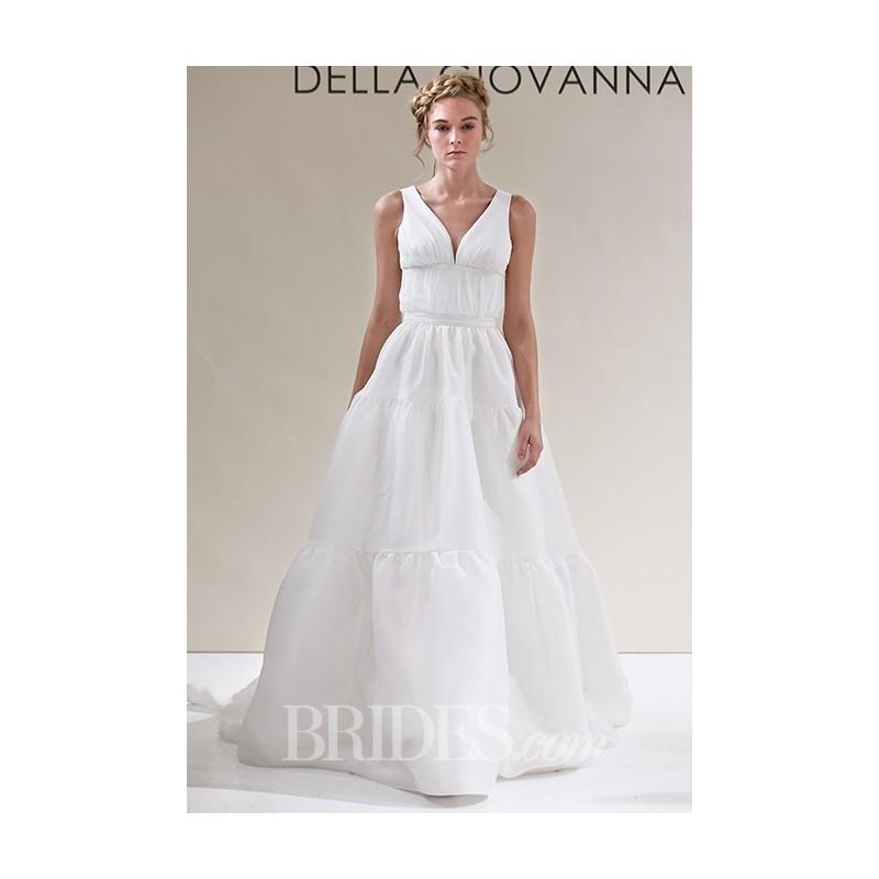 Wedding - Della Giovanna - Fall 2015 - Carol and Dakota Two-Piece A-Line Gown with a V-Neckline - Stunning Cheap Wedding Dresses