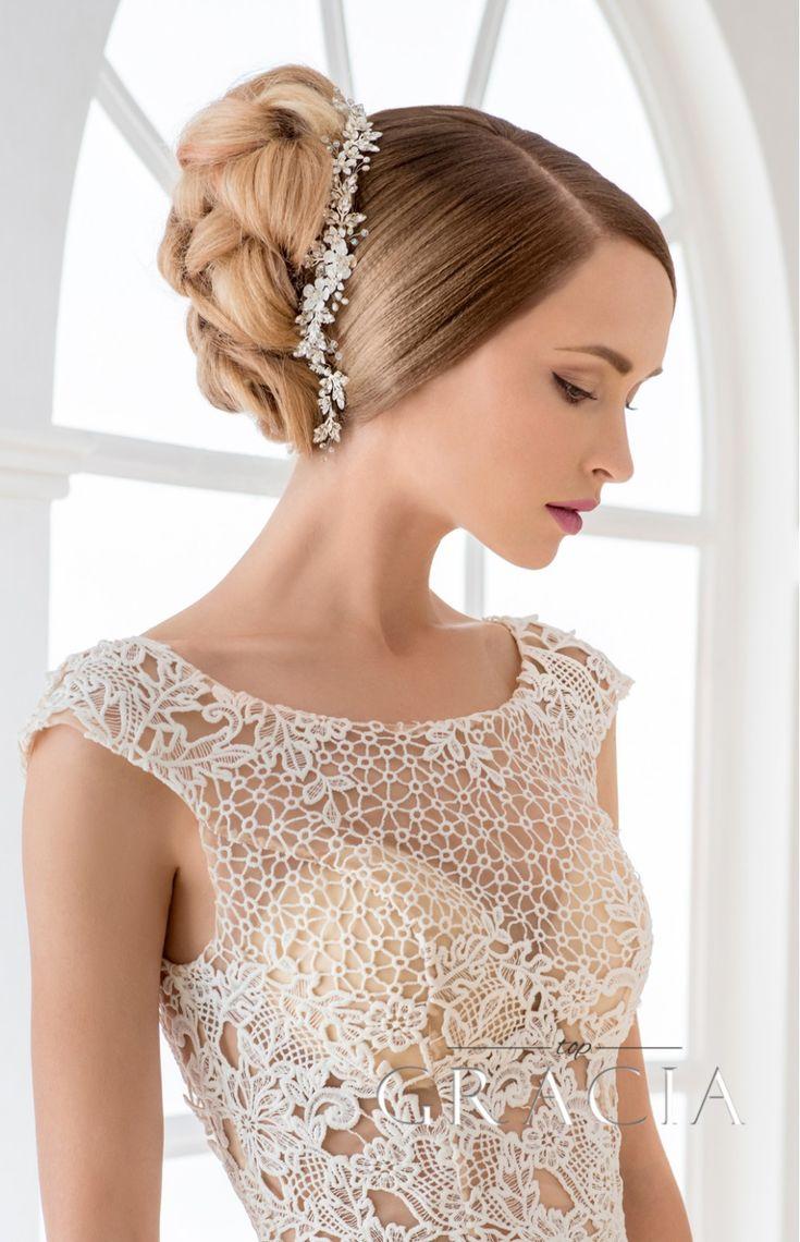 Свадьба - BERENIKE Flower Bridal Headpiece With Crystals
