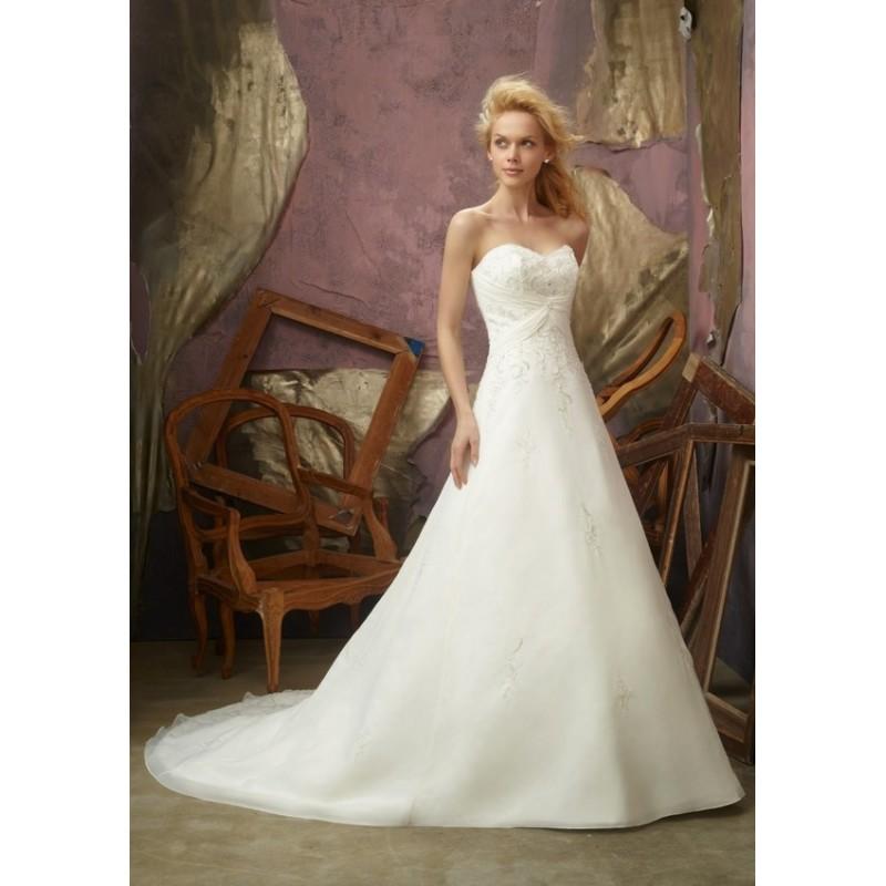 Wedding - Mori Lee 2105 Strapless A-Line Wedding Dress - Crazy Sale Bridal Dresses