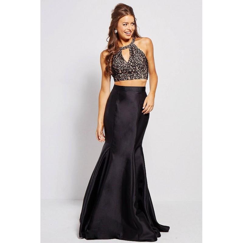 Свадьба - Jovani - JVN41194 Two Piece Beaded Ruffled Mermaid Gown - Designer Party Dress & Formal Gown