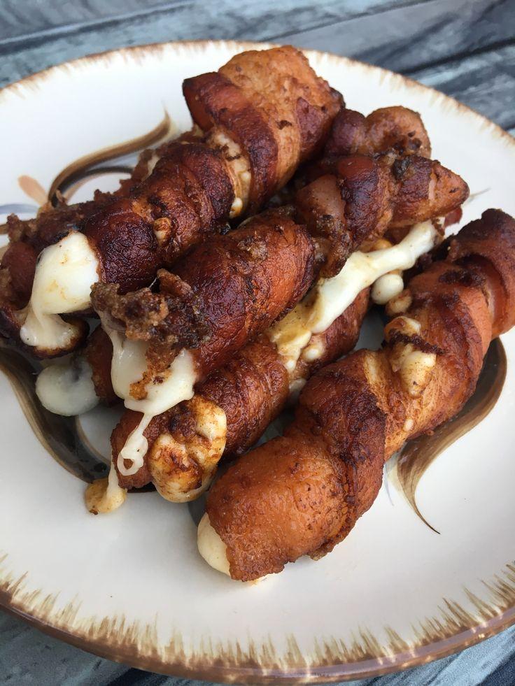 Hochzeit - Bacon Wrapped Cheese Sticks {keto/low Carb