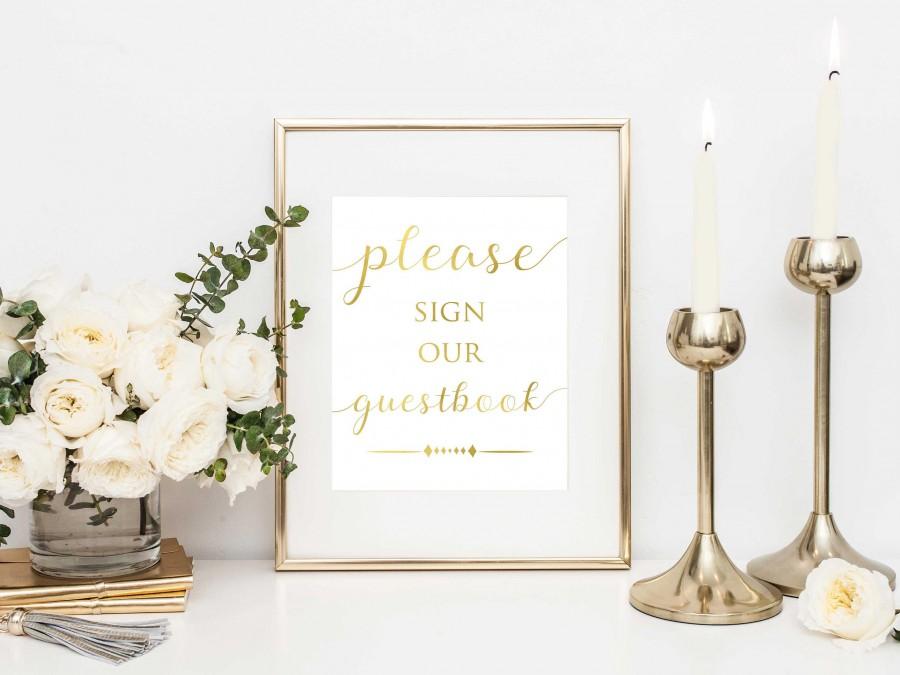 Mariage - Please Sign Our Guestbook- Guestbook Sign- Wedding Sign- Wedding Guestbook- Guestbook Printable- DIY Wedding- Guestbook Print-Reception Sign