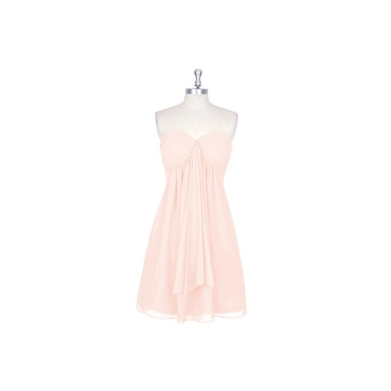 Hochzeit - Pearl_pink Azazie Jessica - Chiffon Sweetheart Back Zip Mini Dress - Charming Bridesmaids Store