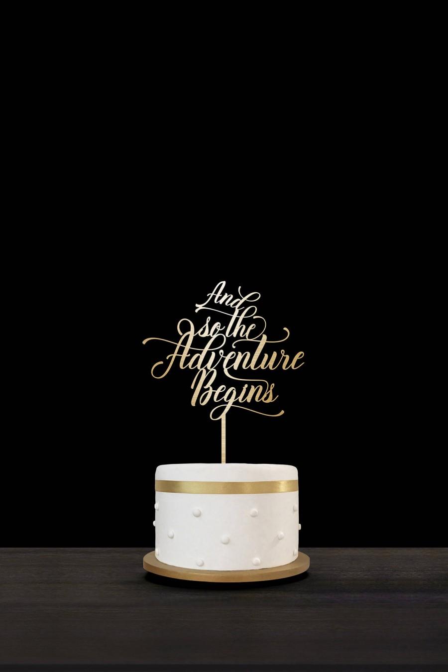 Свадьба - Customized Wedding Cake Topper, Personalized Cake Topper for Wedding,Custom Personalized Wedding Cake Topper, Adventure Begins Cake Topper20