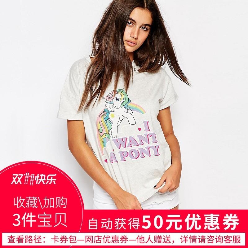 Свадьба - Must-have Oversized Vogue Sweet Printed Scoop Neck Cartoon Alphabet Short Sleeves T-shirt Top - Bonny YZOZO Boutique Store
