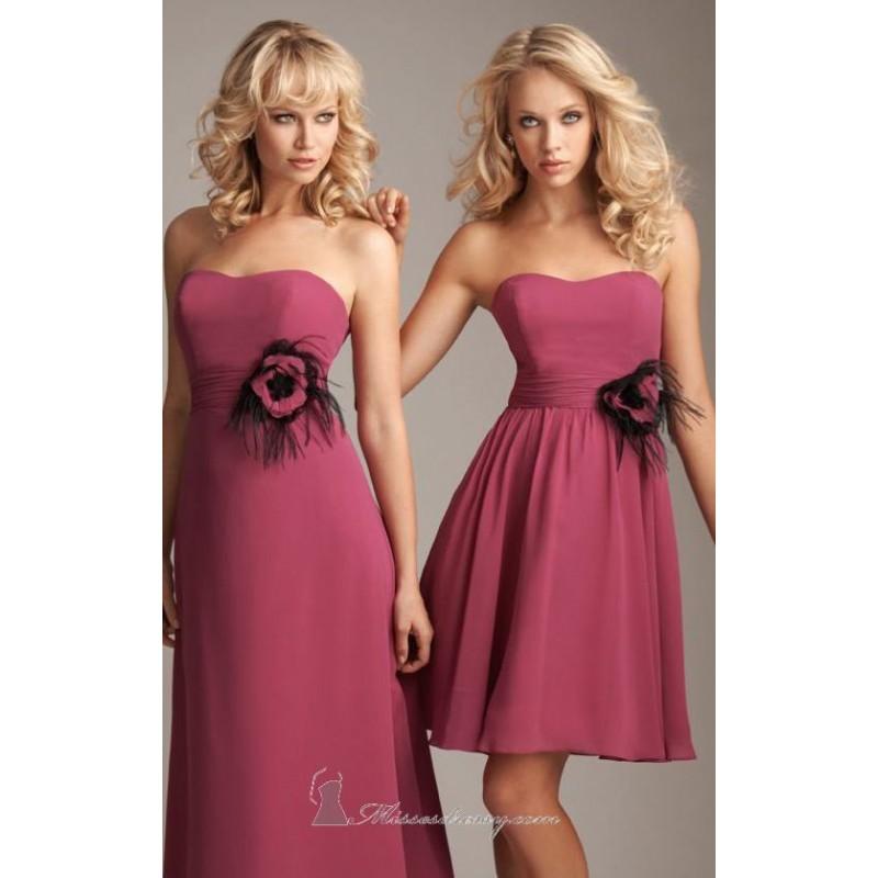 زفاف - Short Strapless Chiffon Dress by Allure Bridesmaids 1225 - Bonny Evening Dresses Online 