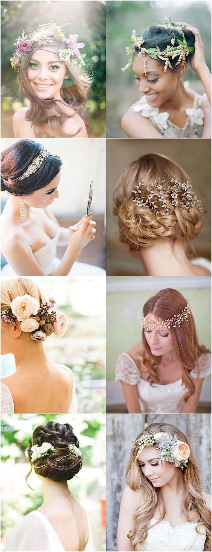 Hochzeit - 20 Wedding Hairstyles With Gorgeous Headpieces