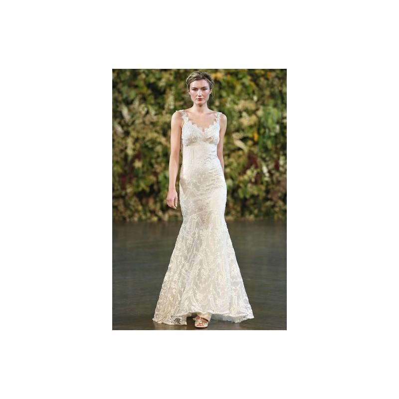 Mariage - Claire Pettibone Wedding Dress Spring 2015 Elizabeth - V-Neck Fit and Flare Ivory Spring 2015 Full Length Claire Pettibone - Rolierosie One Wedding Store