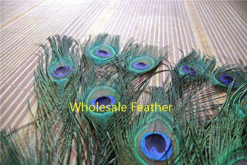 Wedding - 100 pcs 10-12inch peacock feather peacock eye feather for decor