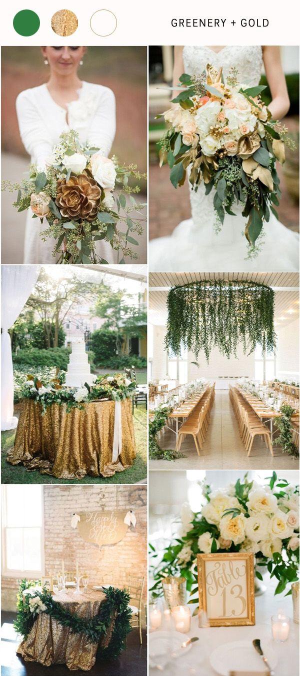 Hochzeit - Top 8 Greenery Wedding Color Palette Ideas For 2018