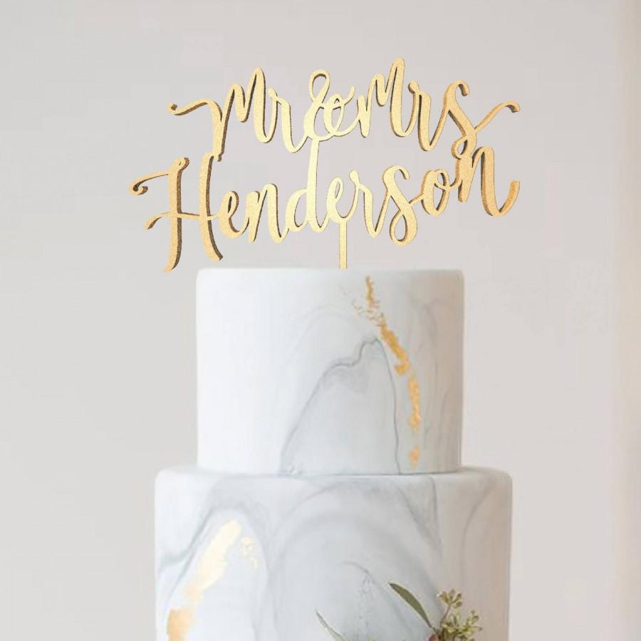 Wedding - Customized Wedding Cake Topper, Personalized Cake Topper, Custom Wedding Cake Topper, Mr and Mrs Cake Topper, Monogram topper, Henderson