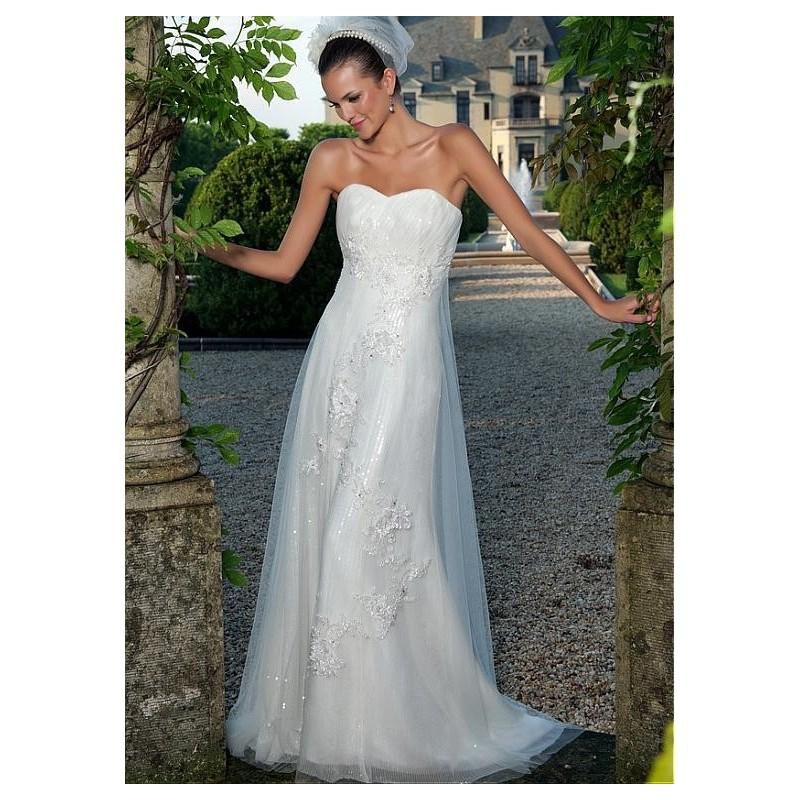زفاف - Glamorous Tulle & Lace Sweetheart Neckline Natural Waistline A-line Wedding Dress With Beaded Lace Appliques - overpinks.com