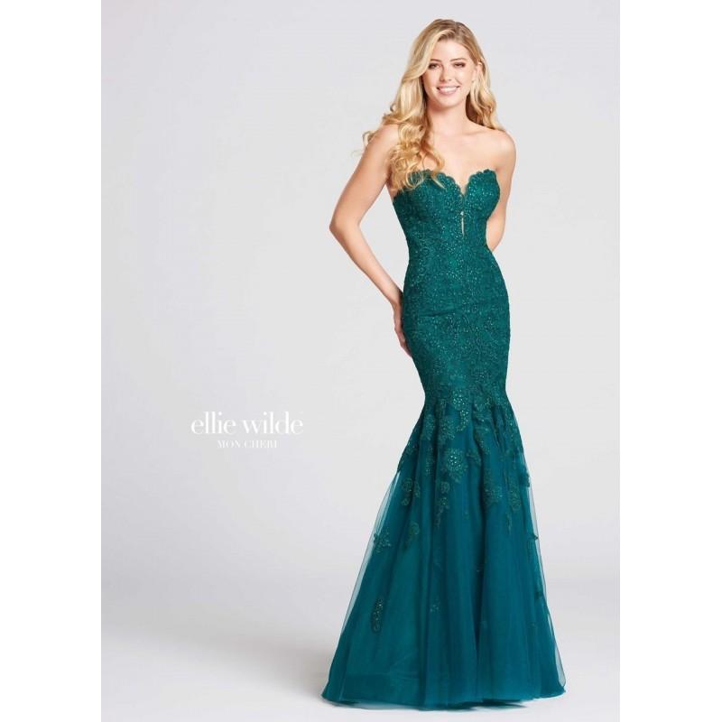 زفاف - Ellie Wilde - EW118082 Embellished Sweetheart Lace Tulle Mermaid Dress - Designer Party Dress & Formal Gown