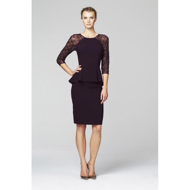 زفاف - Daymor Couture 265 Sheer Sleeves MOB Short Dress - Brand Prom Dresses