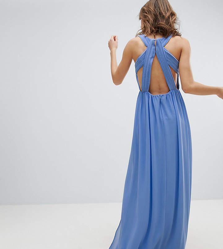 زفاف - TFNC Pleated Maxi Bridesmaid Dress With Back Detail