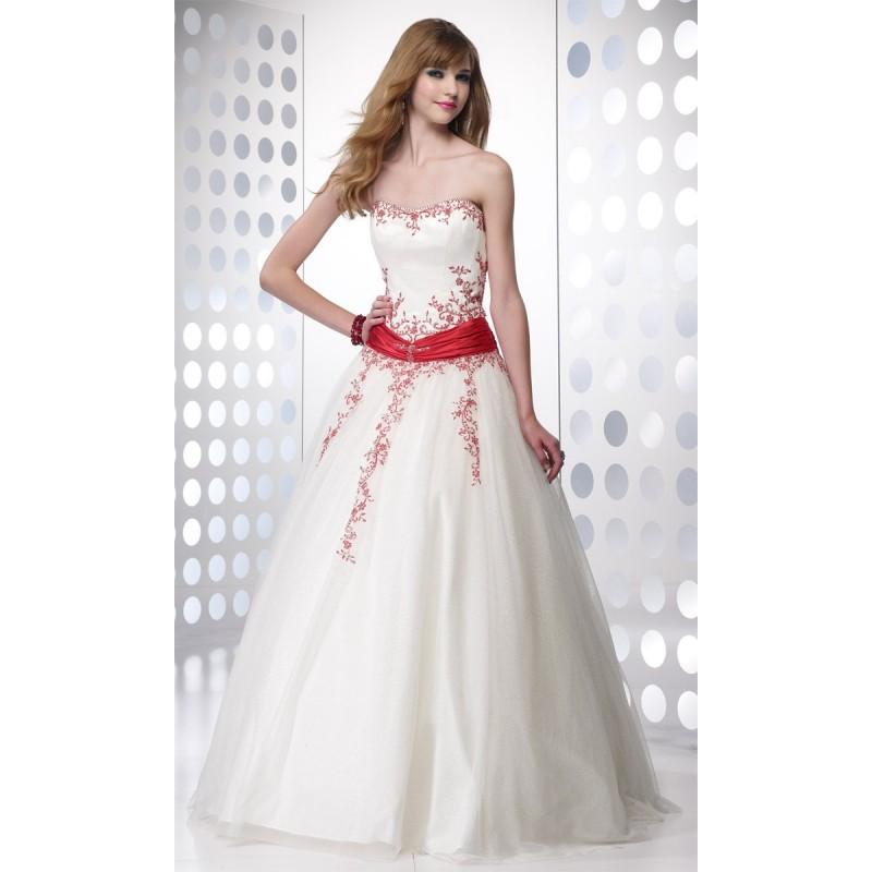 زفاف - Diamond White/Red Alyce Prom 6495 Alyce Paris Prom - Rich Your Wedding Day