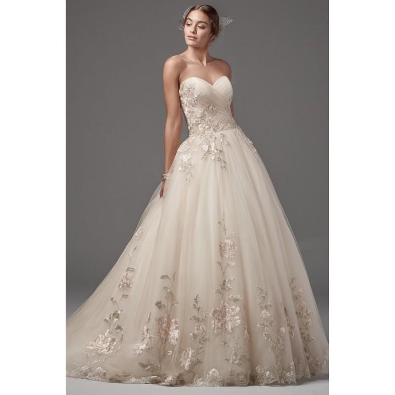 زفاف - Style Decadence by Sottero and Midgley - Sweetheart Floor length Ballgown Sleeveless LaceTulle Dress - 2018 Unique Wedding Shop
