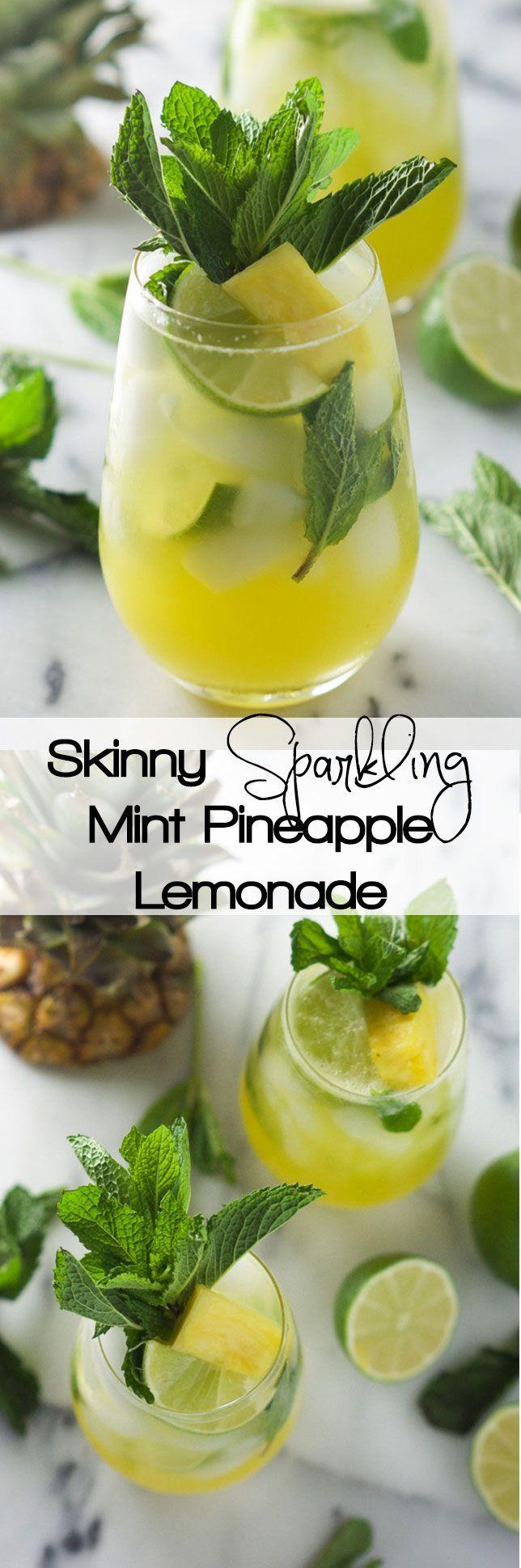 زفاف - Skinny Sparkling Mint Pineapple Lemonade