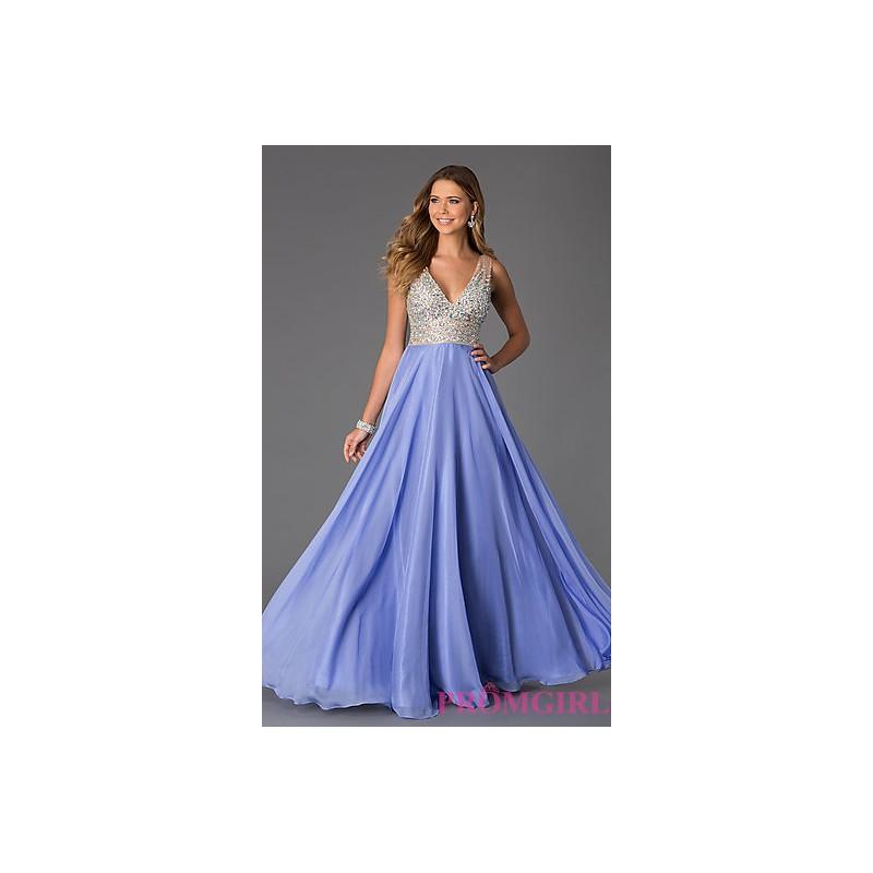 Mariage - JO-JVN-JVN20437 - Floor Length Sleeveless V-Neck JVN by Jovani Dress - Bonny Evening Dresses Online 