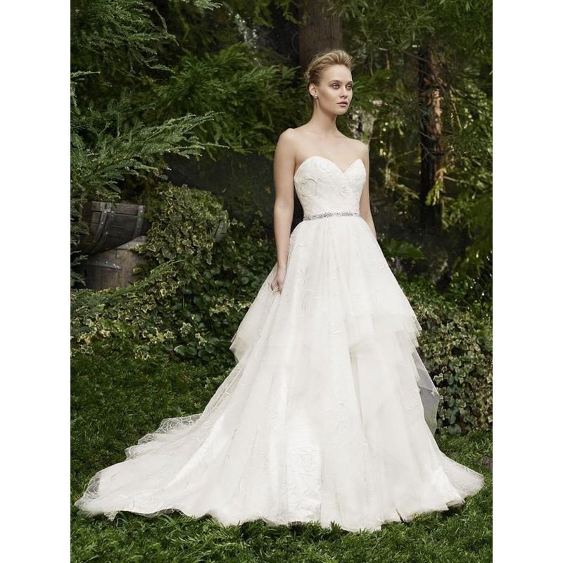 Wedding - Casablanca Bridal Rosette 2264 Strapless Soft Netting Ball Gown Wedding Dress - Crazy Sale Bridal Dresses